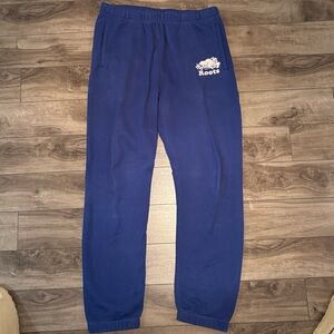 ROOTS REGULAR FIT BLUE SWEATPANTS - MEDIUM